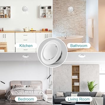 HG Power 3 Inch Adjustable Extractor Fan Vent Cover Tumble Dryer Vent Cover 75mm Vent Cover Closeable Round Air Vent Covers for Extractor Fan, Bedroom, White
