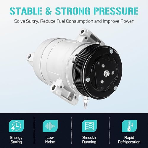 Miniatura 4 de Compresor de aire acondicionado con embrague para Ford Fusion 3.5L 2010-2012, se adapta a Lincoln MKZ 3.5L 2007-2012, reemplaza CO 11213C