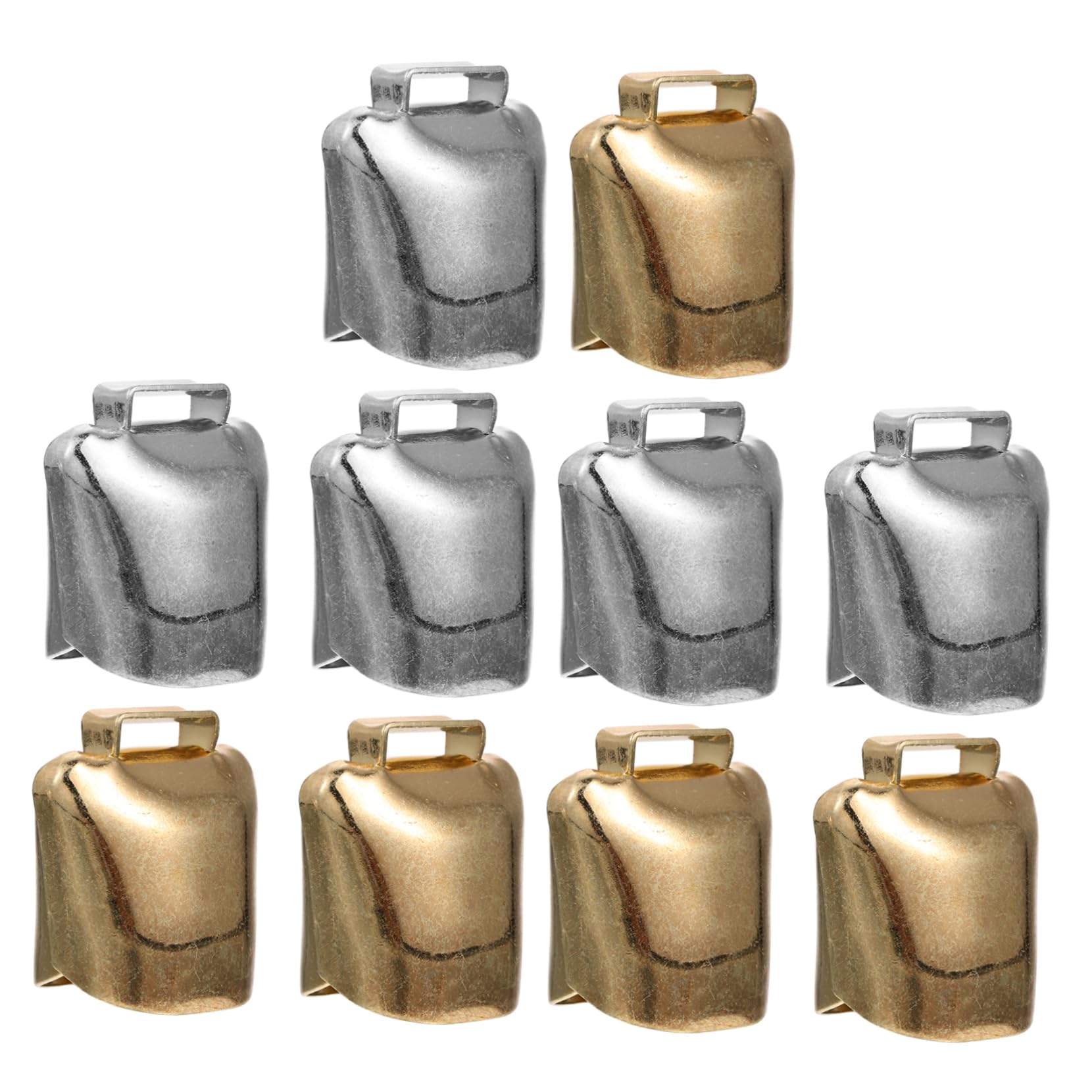 Homoyoyo 10pcs Animal Bells Sheep Bells and Collars Metal Cattle Bells Pet Bell Dec