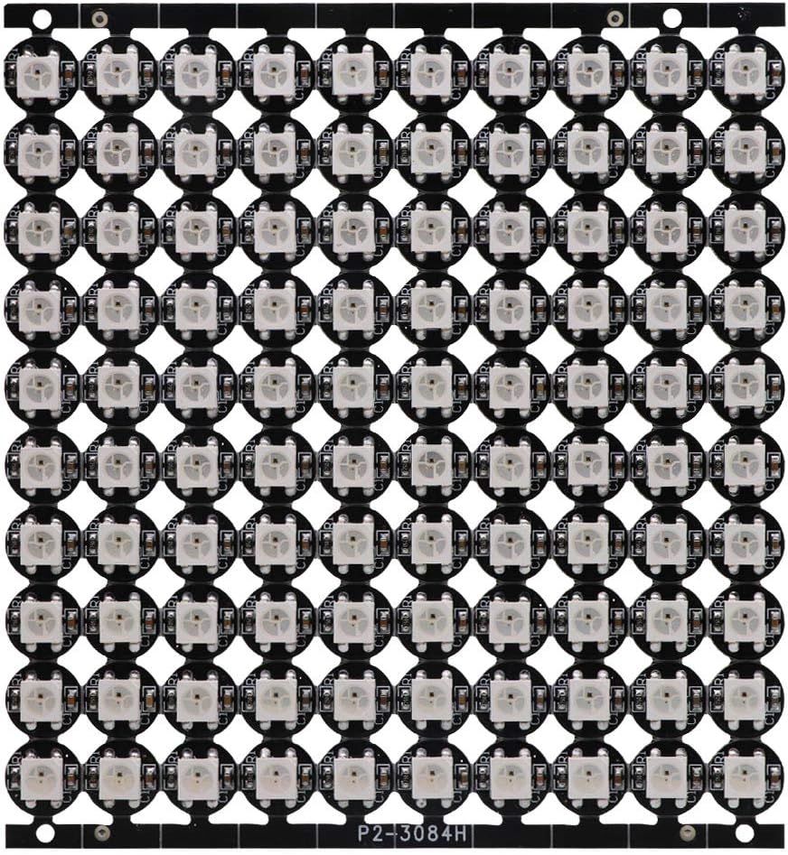 HJHX WS2812B LED Chips WS2812 Led Module String Panel Heatsink WS2811 IC Built-in 5050 SMD RGB DC5V IP30 White PCB