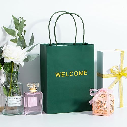 Miniatura 6 de driew Paquete de 50 bolsas de regalo de bienvenida, bolsas de regalo de bienvenida, bolsas de bienvenida de boda, 5.9 x 3.1 x 8.3 pulgadas, bolsas