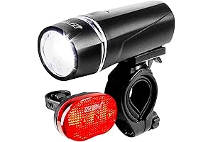 5-LED Front & 3-LED Rear BV Bike Lights for Night Riding