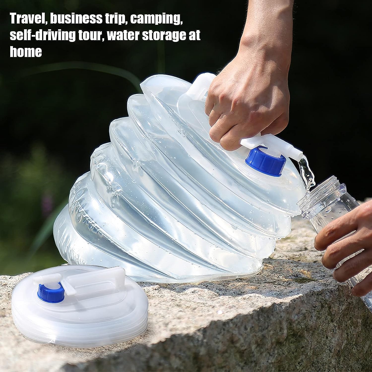 Récipient à eau, récipients à eau pour le camping, Seau de stockage d'eau pliable réservoirs de transport d'eau réservoirs de transport d'eau pliables portables for camping randonnée escalade pêche (t