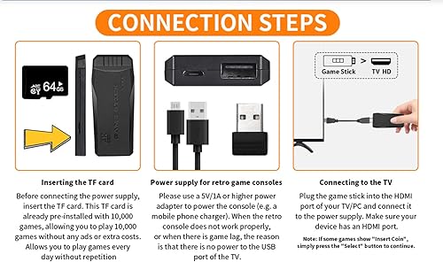 Miniatura 3 de Consola de juegos retro inalámbrica,Retro Game Stick,Nostalgia Stick Game, Plug and Play Video Game Stick incorporado en más de 10000 juegos,9