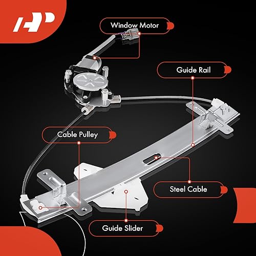 Miniatura 6 de A-Premium Elevalunas eléctrico con motor compatible con Acura TL 2004-2008 trasero derecho lado del pasajero