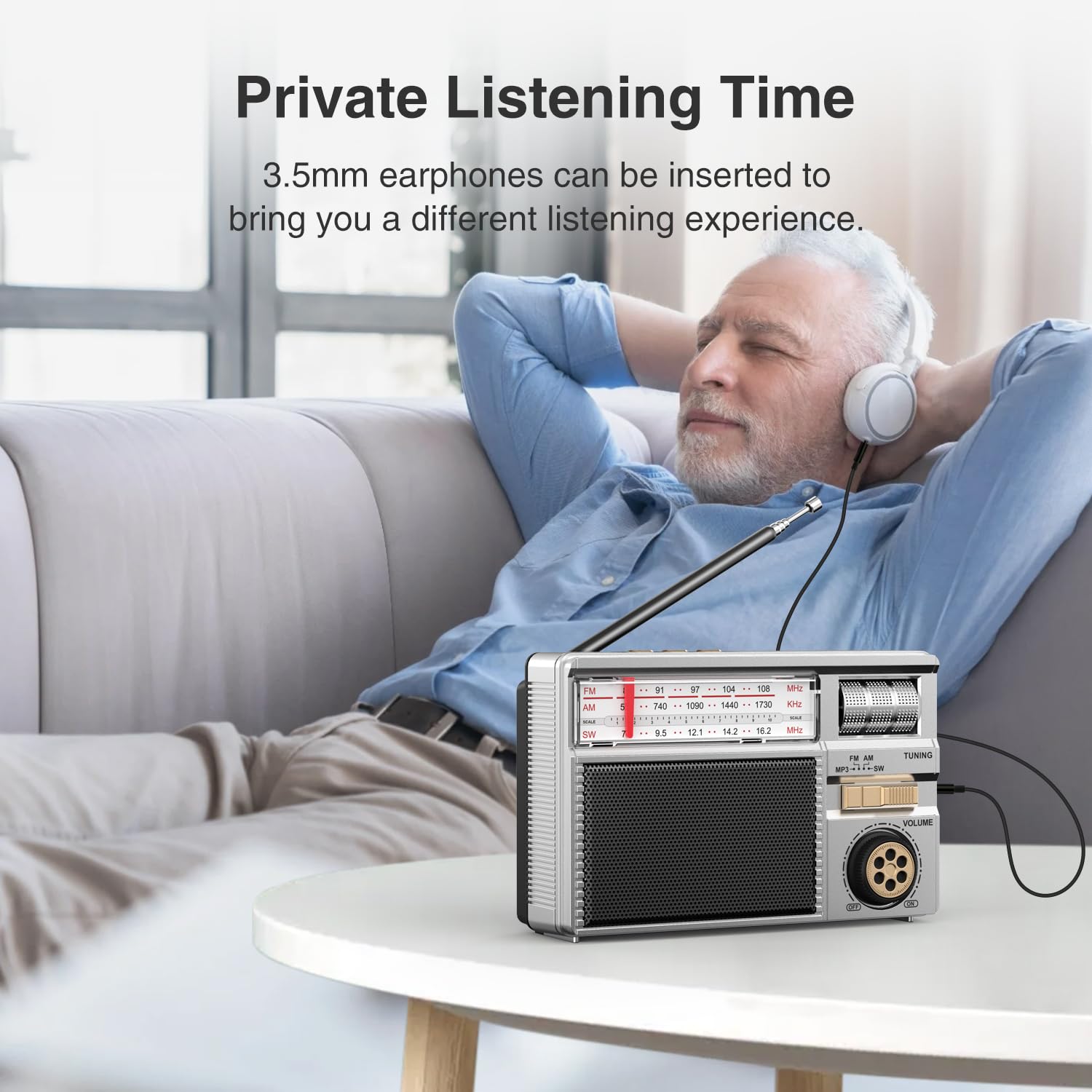 Radio Portatile AM/FM/SW Radio Ricaricabile Solare/USB-C, Piccolo Radio Transistor con Altoparlante Bluetooth, Lettore TF/USB/AUX Per Famiglia, Outdoor e Giardino