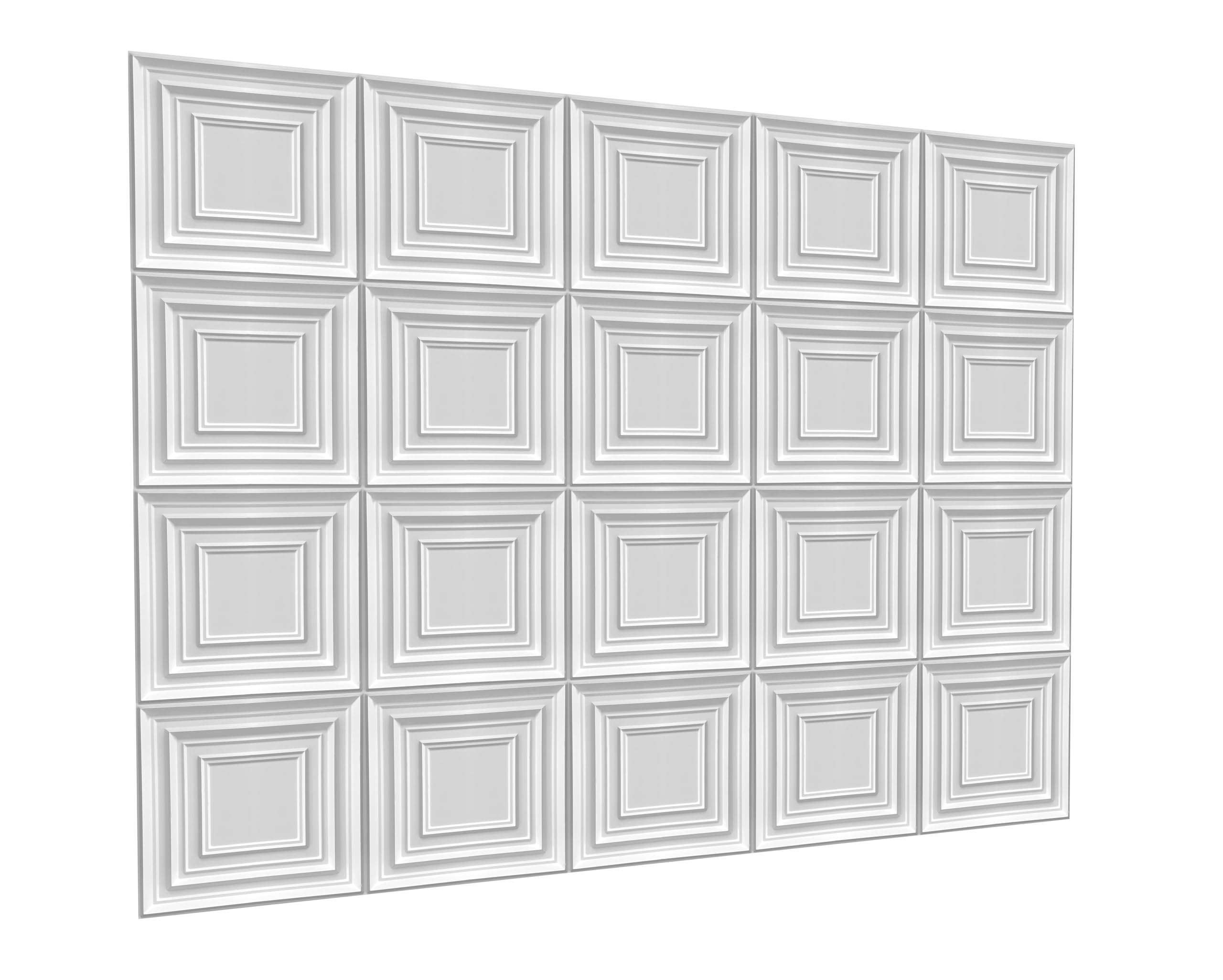 Pannelli 3D murali decorativi in ​​plastica PVC per pareti & per soffitto >50 cm x 50 cm< effetto 3D, impermeabili, duri. Spessore 1mm