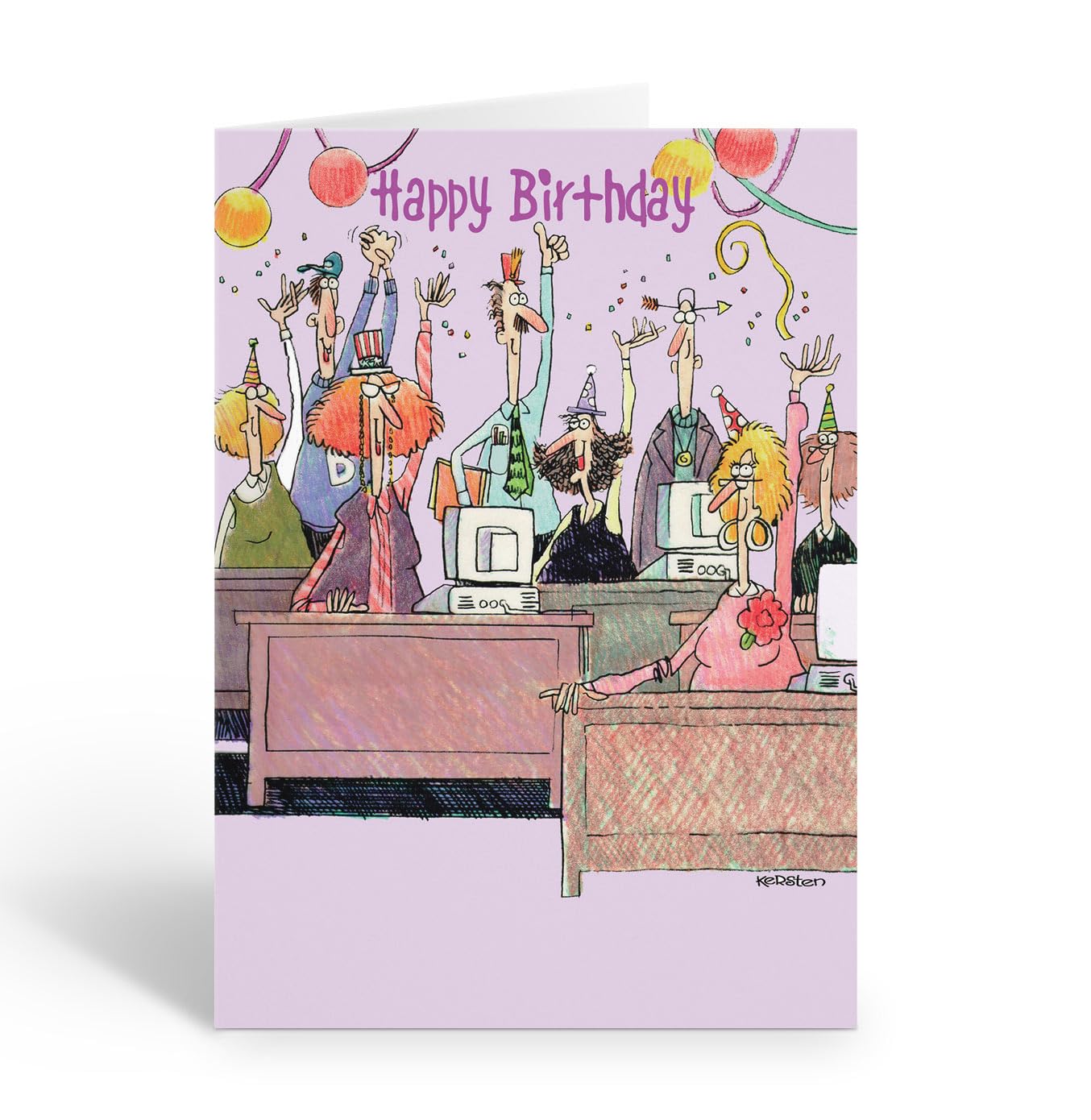 Stonehouse Collection Lustige Geburtstagskarten für das Büro, Einzelne Happy Birthday Grußkarte, Kollegen, Büro, von uns allen (Bürogeburtstag)