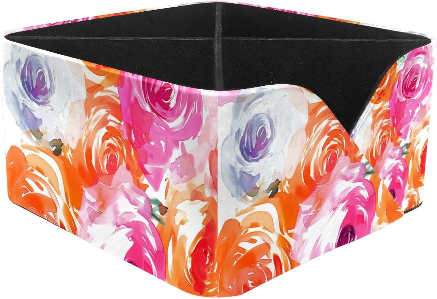 Desk Organizers and Accessories,Storage Box,Desk Organization,1-Pc,Watercolor Pink Yellow Flower