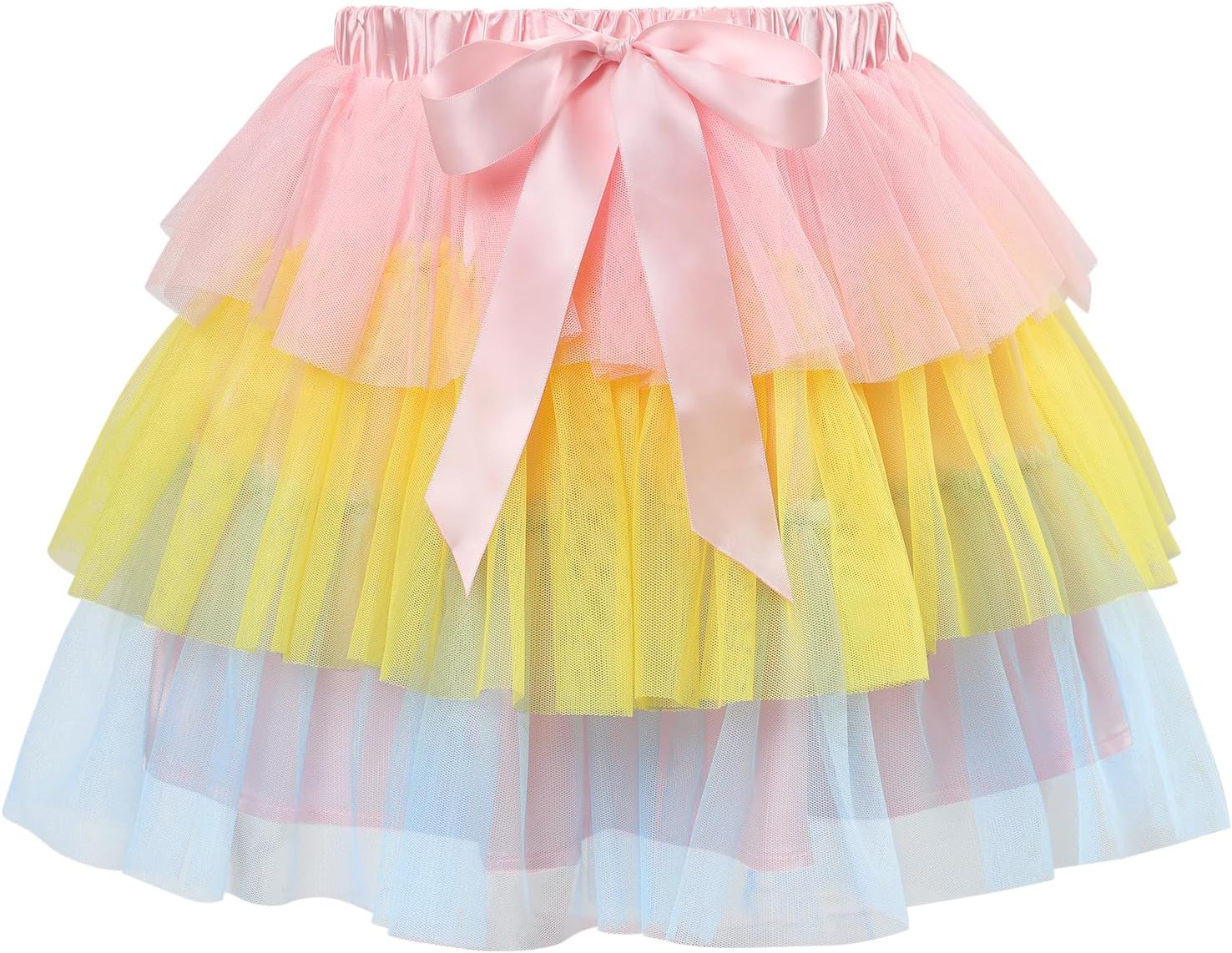 Littleforbig Women's Mesh Tulle Puffy Petticoat Tutu Ballet Bubble Short Ballerina Skirt
