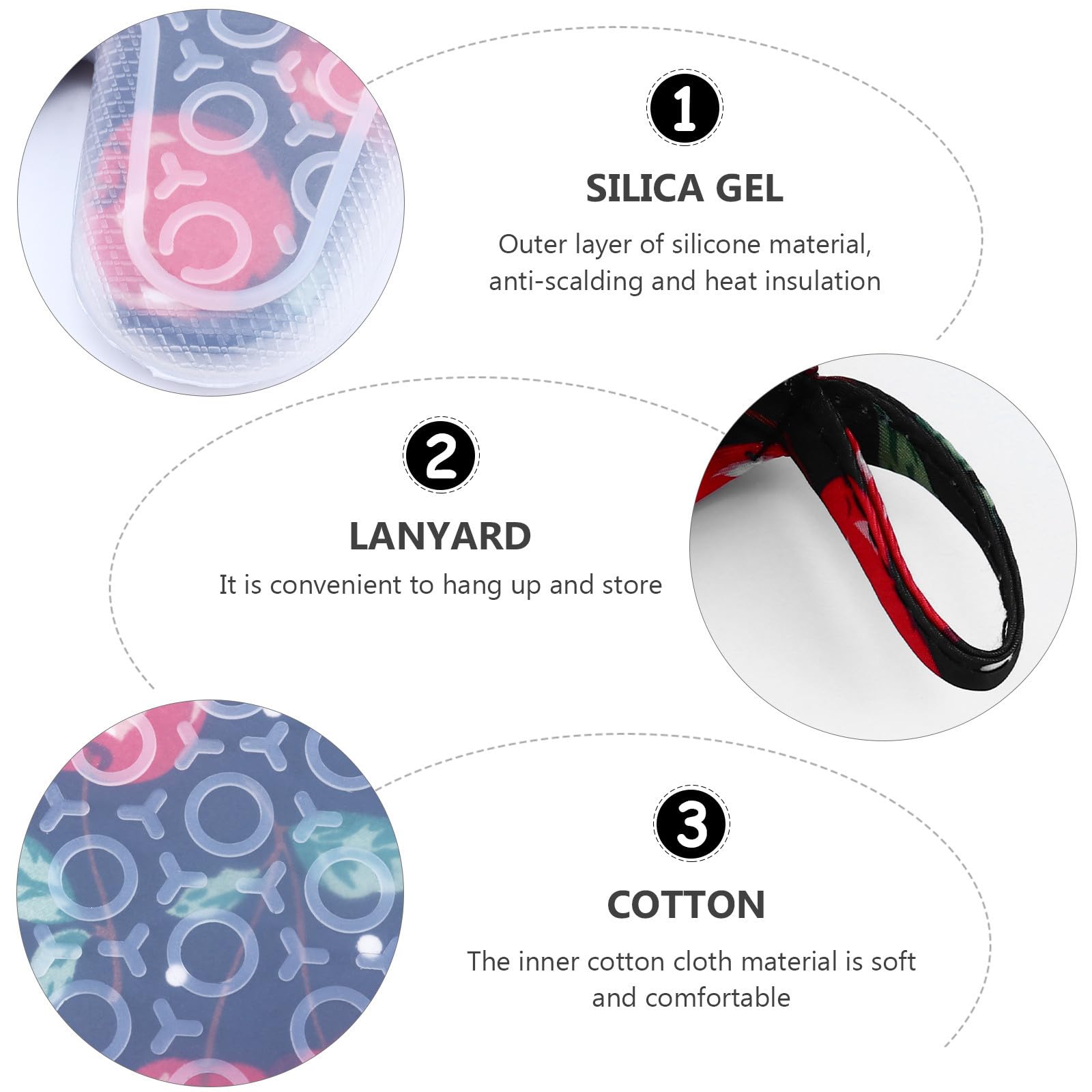 Didiseaon 4 Piezas Guantes de Horno de Silicona Navideños Resistentes al