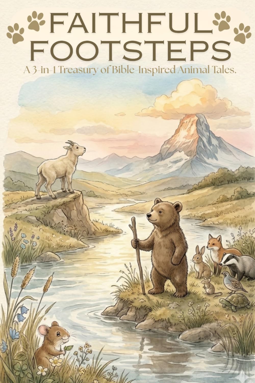 Faithful Footsteps: A 3-in-1 Treasury of Bible-Inspired Animal Tales (Moses, The Ten Commandments, and Joshua)