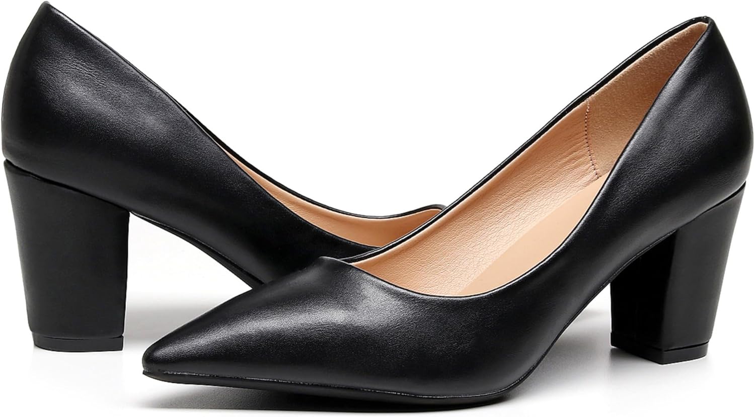 VenusCelia Women's Lewin Pump Chunky Heel Shoe - Image 5