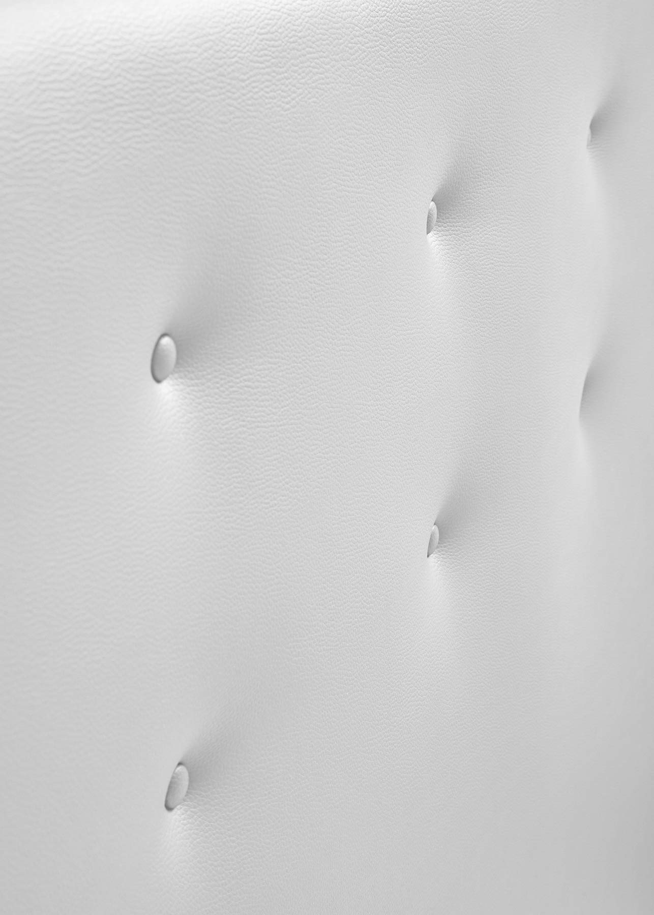 SUENOSZZZ-ESPECIALISTAS DEL DESCANSO Cabecero de Cama Bruselas tapizado en Polipiel para Camas de 90 (100 x 57 cm) Polipiel Blanco