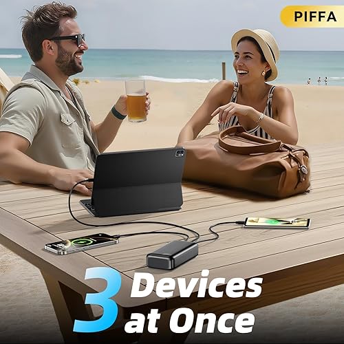 Miniatura 4 de PIFFA Cargador portátil de 50000 mAh, cargador portátil de 22.5 W, carga de teléfono portátil USB-C PQ3.0 QC4.0, pantalla LED, paquete de baterías
