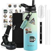 WixByti 1.2L Insulated Water Bottle, Triple Wall Vacuum Stainless Steel