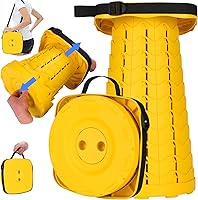 Vista 1 de Fishboy Taburete plegable mejorado, capacidad máxima de peso de 400 libras, ligero pero resistente, taburete plegable retráctil telescópico plegable