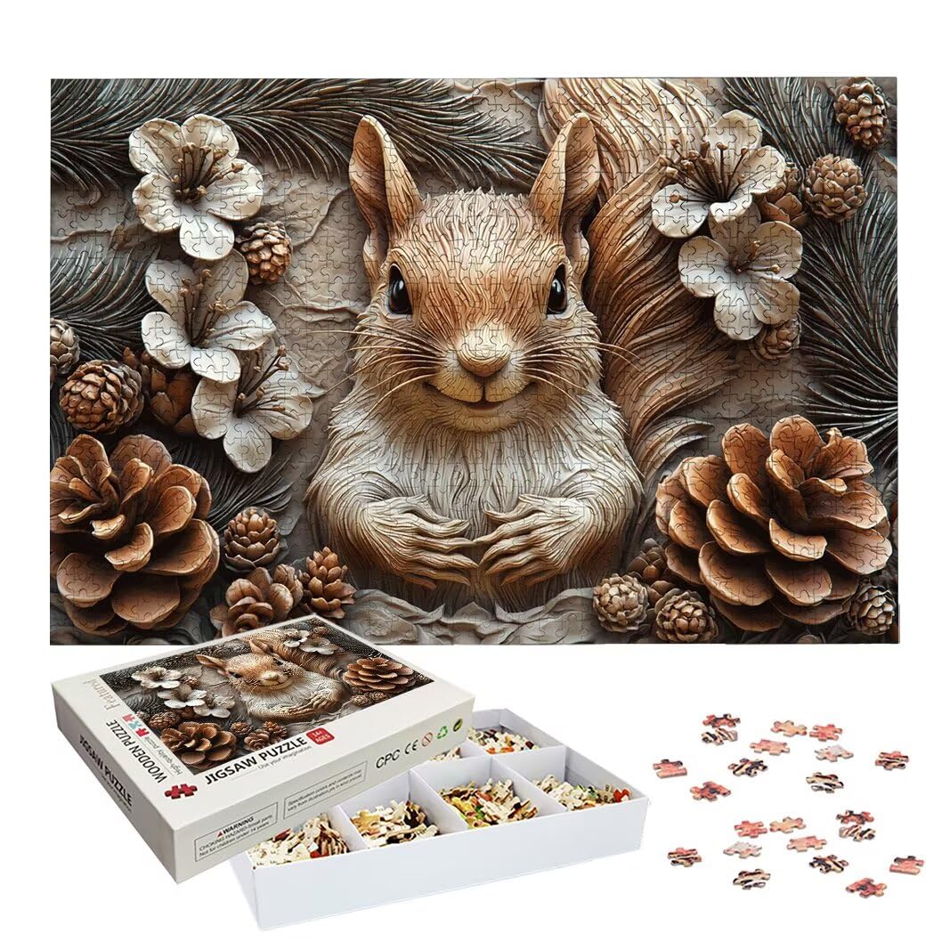 Puzzle Écureuil, Puzzle 2000 Pièces Adultes, Puzzles pour Décoration -2121