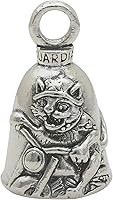 Vista 40 de Guardian Bell Good Luck Bell w/Keyring & Black Velvet Bag Motorcycle Bell Lead-Free Pewter Made in USA