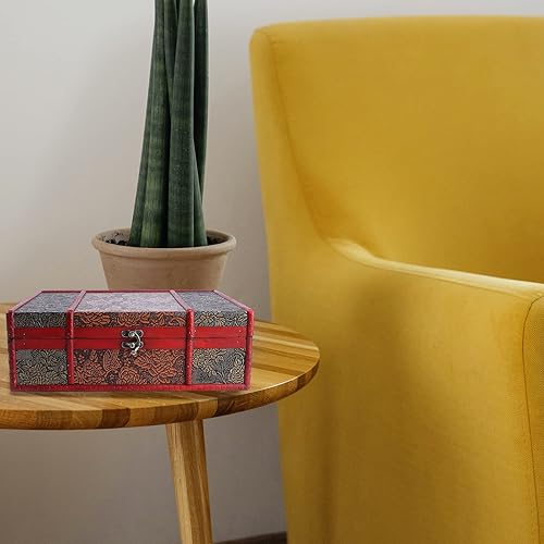 Miniatura 7 de Cabilock Caja pequeña con tapa, cajas de almacenamiento de escritorio de madera, tesoro de madera para libros, joyería, documento sin cerradura