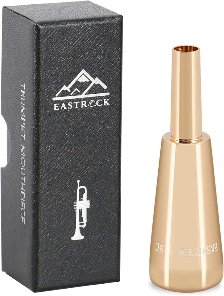 EASTROCK Bocal de trompete 1,5C Bocal de trompete latão pesado em forma de bala acessórios de instrumento OURO