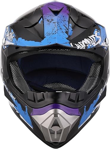 Vista 27 de DOT - Casco de motocross para adultos con gafas, guantes y máscara ajustable, visera solar, casco para adultos, todoterreno, motocross, descenso