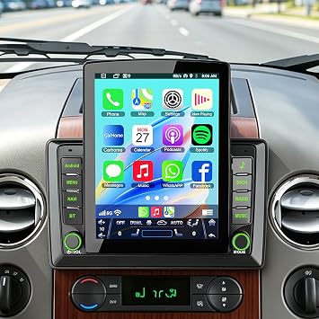 4GB+128GB Android 15 Car Stereo Radio for Ford F150 F-150 2004 2005 2006 2007 2008 with Wireless Carplay & Android Auto,9.7" Touch Screen Ford Radio Support GPS WiFi SWC FM Bluetooth Backup Camera