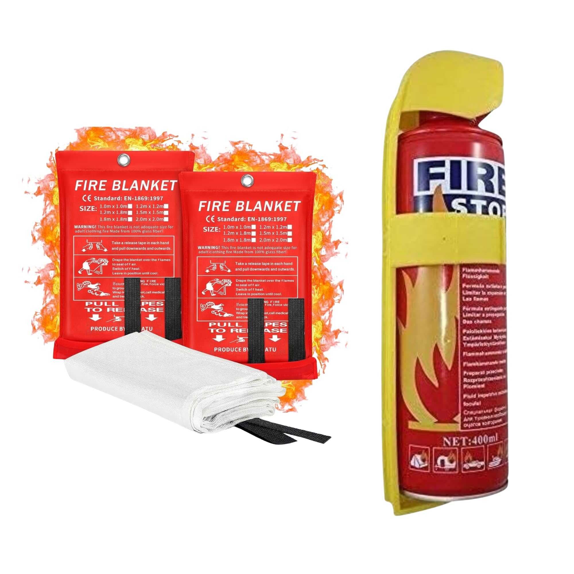 Hardware Store Fire Blanket 1 x 2 m with Fire Extinguisher 1 kg-picture-11