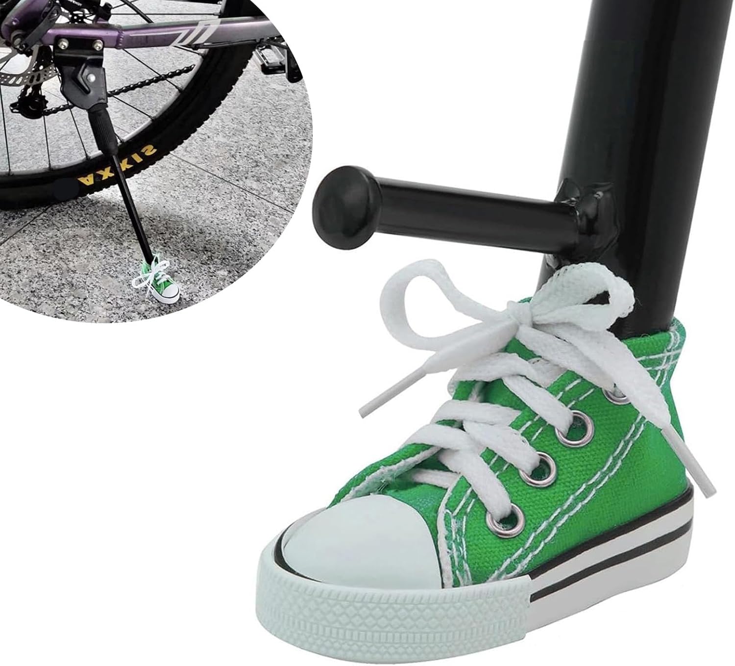 Motorcycle Kickstand Pad, Personalized Mini Canvas Shoe Foot Support for Moto, Cute Side Stand Shoe Extension, Motorbike Accessories Motorcycle Kickstand Pad, Personalized Mini Canvas Shoe Foot Support for Moto, Cute Side Stand Shoe Extension, Motorbike Accessories