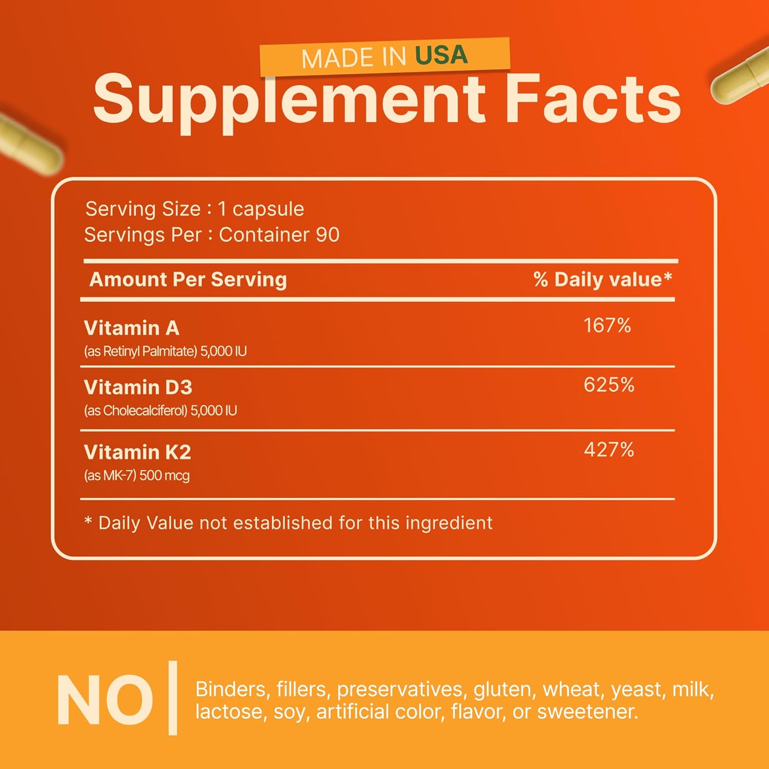 INVITA, ADK Vitamin Supplement – 90 Capsules – High Potency of Vitamin A, D3 5000 IU & K2-MK7 – Physician Formulated for Bone, Heart & Immune Support – Non-GMO, Gluten Free (3-Month Supply)