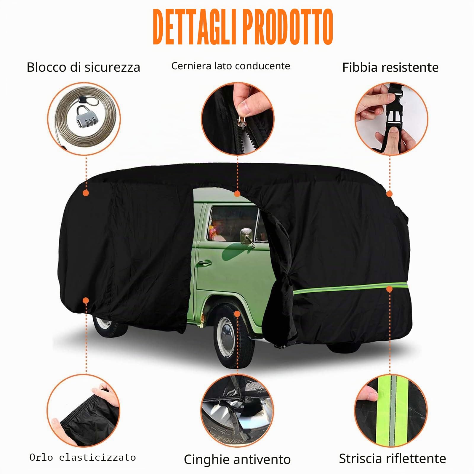 Telo Copriauto Completo Di Ricambio Per Tipo 2 T1 T2 T3 1950-1992 300D Resistente Alle Intemperie Resistente Ai Raggi Uv Telo Copriauto Completo Di Ricambio Per Garage