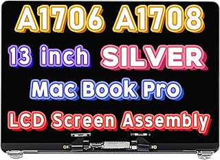 LCD Screen Replacement for MacBook Pro 13" A1706 A1708 Late 2016 Mid 2017 13.3" Retina LCD Display Screen Complete Full Assembly Repair P/N: 661-05323, 661-07970 (Silver)