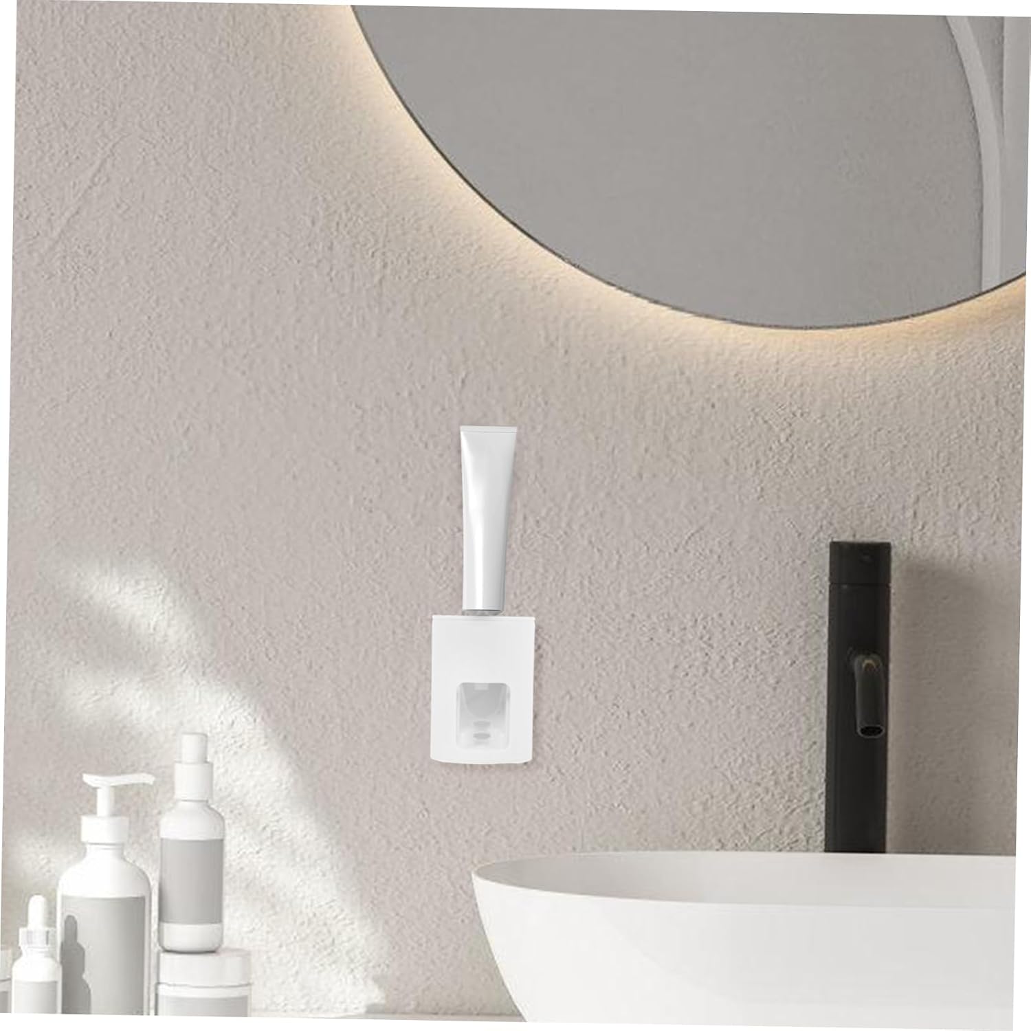 Ciieeo Toothpaste Tube Squeezer Wall-Mounted Storage Rack Cleaning Bathroom Shelves Boys and Girls-Friendly Under Sink Storage