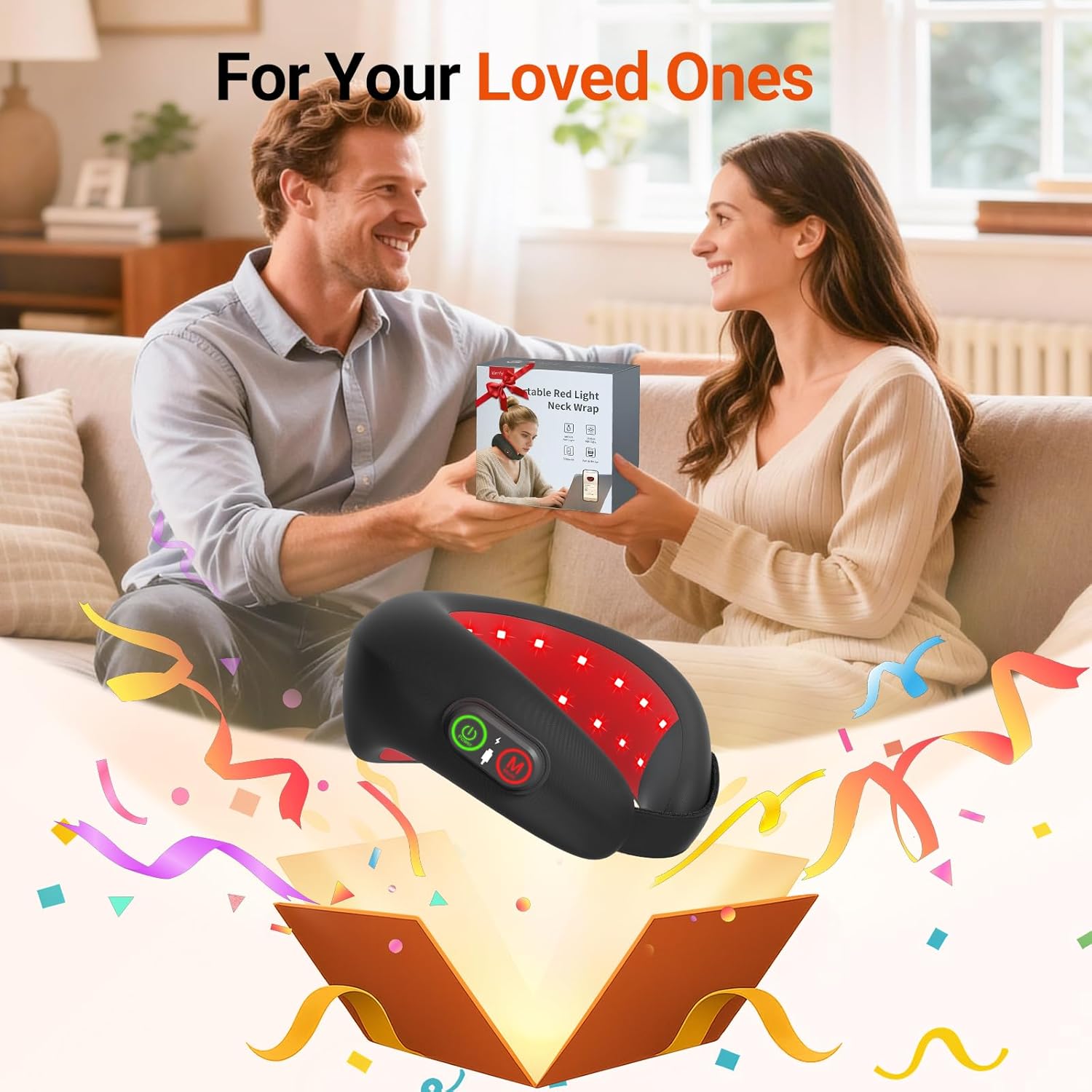 Comfytemp Cordless Red Light Therapy for Neck, FSA Eligible HSA Near Infrared Light Therapy Neck Wrap, Portable Light Wrap for Travel Home Office Use, Valentines Day Gifts for Her, 5W, 660nm & 850nm - Image 8