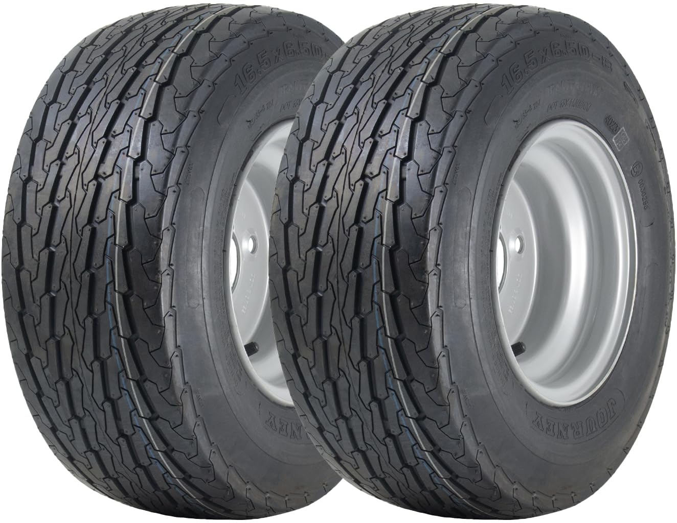Neumáticos de remolque de 16,5 x 6,50 – 8, 100 mm, PCD, legal, 355 kg (juego de 2)