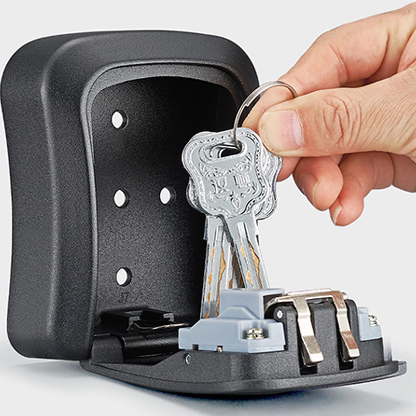 Cassetta di Sicurezza con Codice a 4 Cifre,Cassaforte per Chiavi Montata a Parete,Cassaforte Porta Chiavi da Esternocon 4 Cifre,Cassaforte per Chiavi con Combinazione Parete