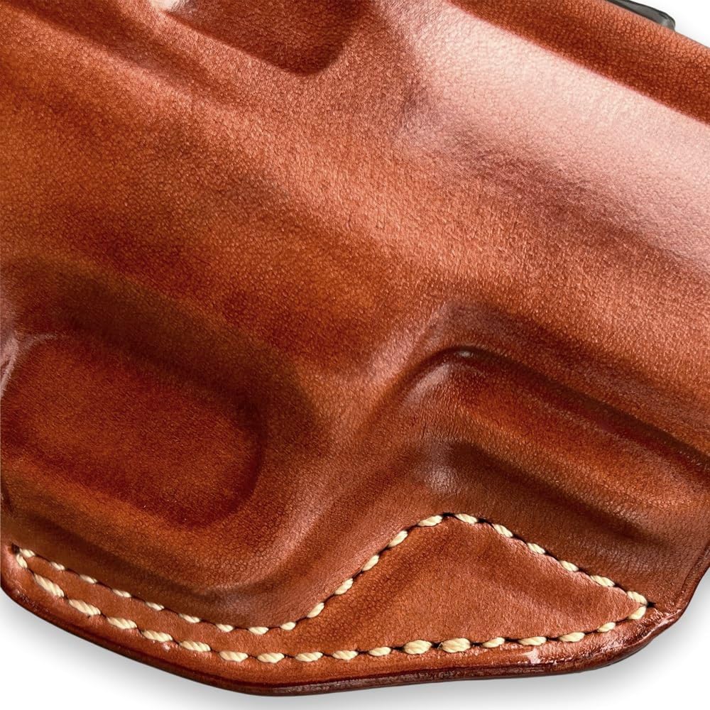 Masc Premium Leather OWB Paddle Holster with Open Top Fits, G2c 9mm 3.25'' BBL, Right Hand Draw, Brown Color #1562#