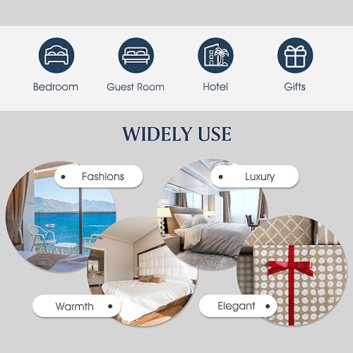 Miniatura 5 de Blue Ridge Home Fashions Edredón alternativo Duraloft de algodón de 600 hilos, tamaño matrimonialqueen, blanco (121002)