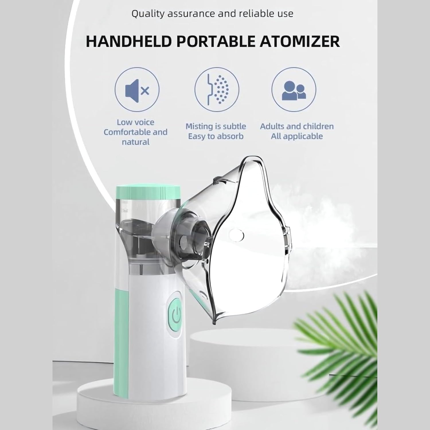 Accutrust Portable Aries Nebulizer, Ek-Button Operation, Silent Operations, High Nebulization Rate, Medical Grade Ingredients, USB Rechargible, White Accutrust Portable Aries Nebulizer, Ek-Button Operation, Silent Operations, High Nebulization Rate, Medical Grade Ingredients, USB Rechargible, White