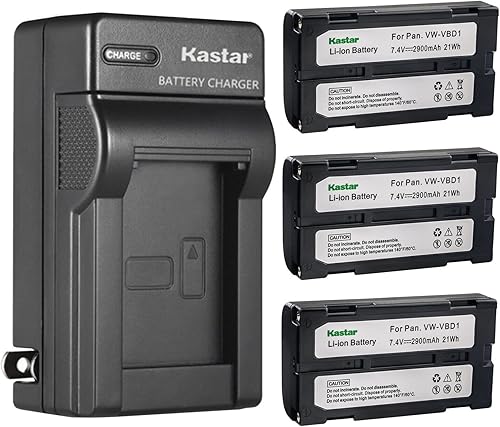 Kastar Paquete de 3 baterías y cargador de pared de CA de repuesto para Sokkia Instruments CX Series CX-101, CX-103, Serie DX, Serie FX, Serie SETX,