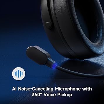 MCHOSE V9 PRO Wireless Gaming Headset 7.1 Surround Sound for PS5 PS4 PC SWITCH TOPSPEED Gaming Headphones with Noise Canceling Mic, 250Hr Battery, Low 15ms Latency, Lightweight, BT 5.3 FPS Games Black