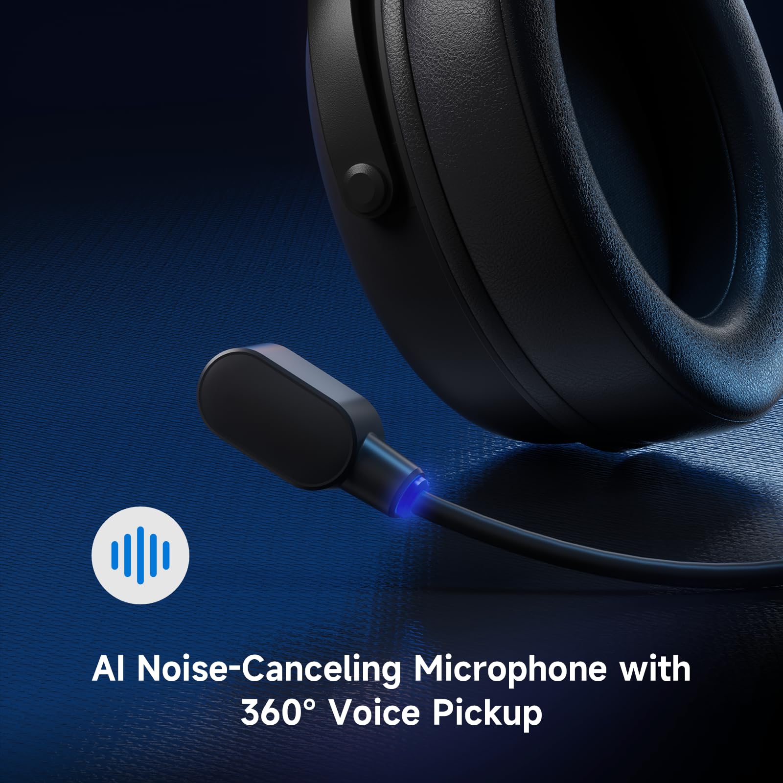 MCHOSE V9 Pro Casque Gaming, Son Surround 7.1, Pilotes Audio 53 mm, Micro Détachable, Bandeau Réglable, Légère, USB-C Filaire, 2.4G / BT sans Fil, pour PC, Mac, PS5, PS4, Switch Series, Noir