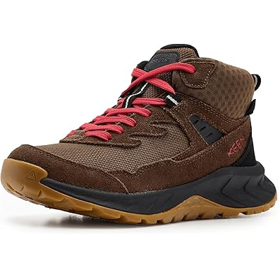 KEEN Kids Hightrail Waterproof Hiking Boots (Little Kid/Big Kid) dark earth/garnet