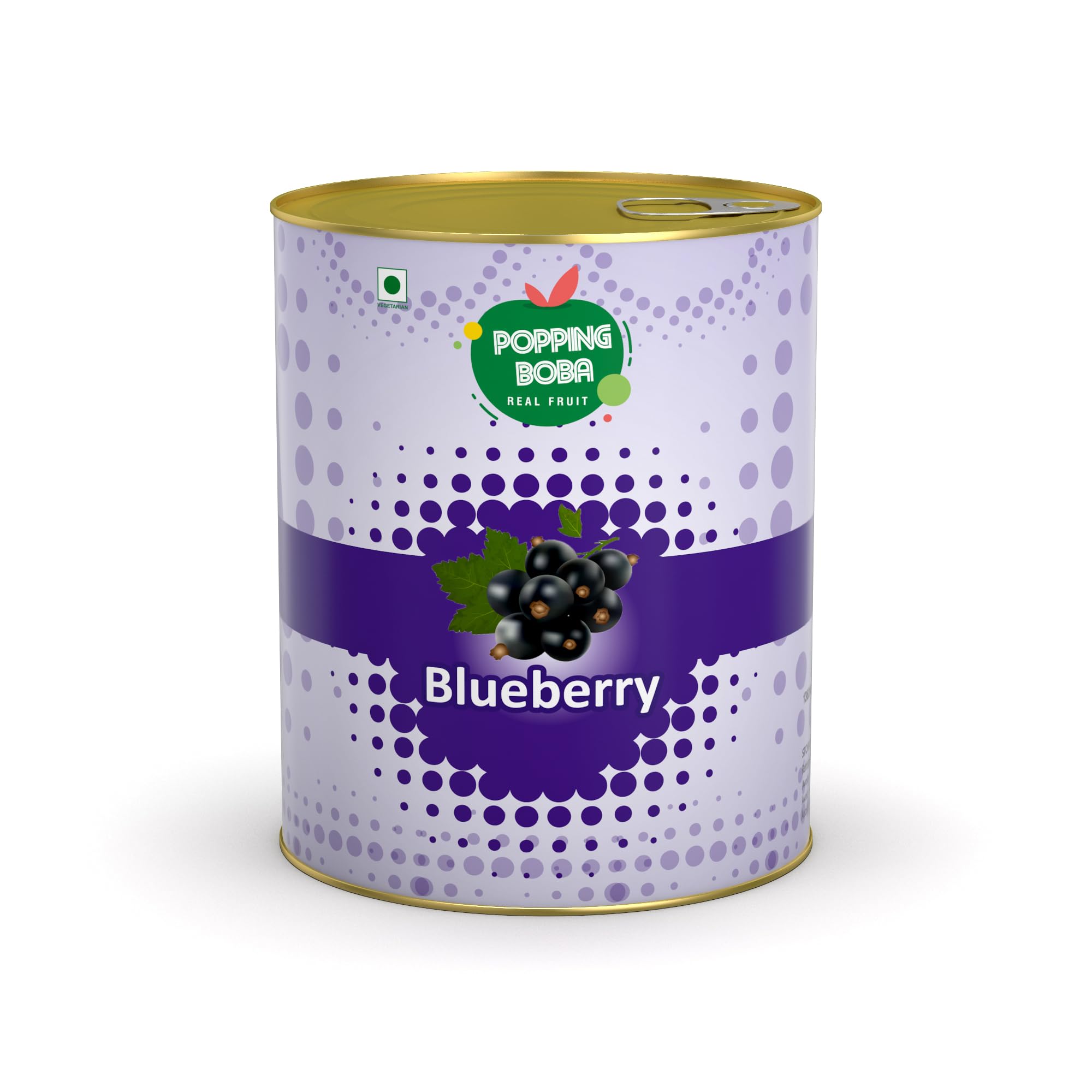 Tea Planet Blueberry Popping Boba Pearls – Ready-to-Serve Bubble Tea Ingredient, Real Fruit Juice Pearls for DIY Bubble Tea, Smoothies, Milkshakes, Mocktails, Ice Cream, Desserts, and Café Use | Vegan & Vegetarian-Friendly Topping, 400g (400gms, Blueberry)