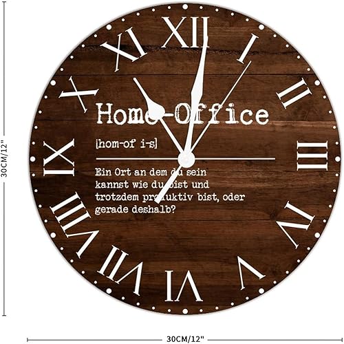 Miniatura 128 de ArogGeld Definición de recursos humanos, reloj de PVC, frases motivacionales, sin marco, números romanos, significado de 12 pulgadas, silencioso