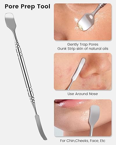 Miniatura 2 de Kit de herramientas para reventar espinillas, kit de 6 piezas de extracción de puntos negros, kit extractor de comedones con caja para eliminación