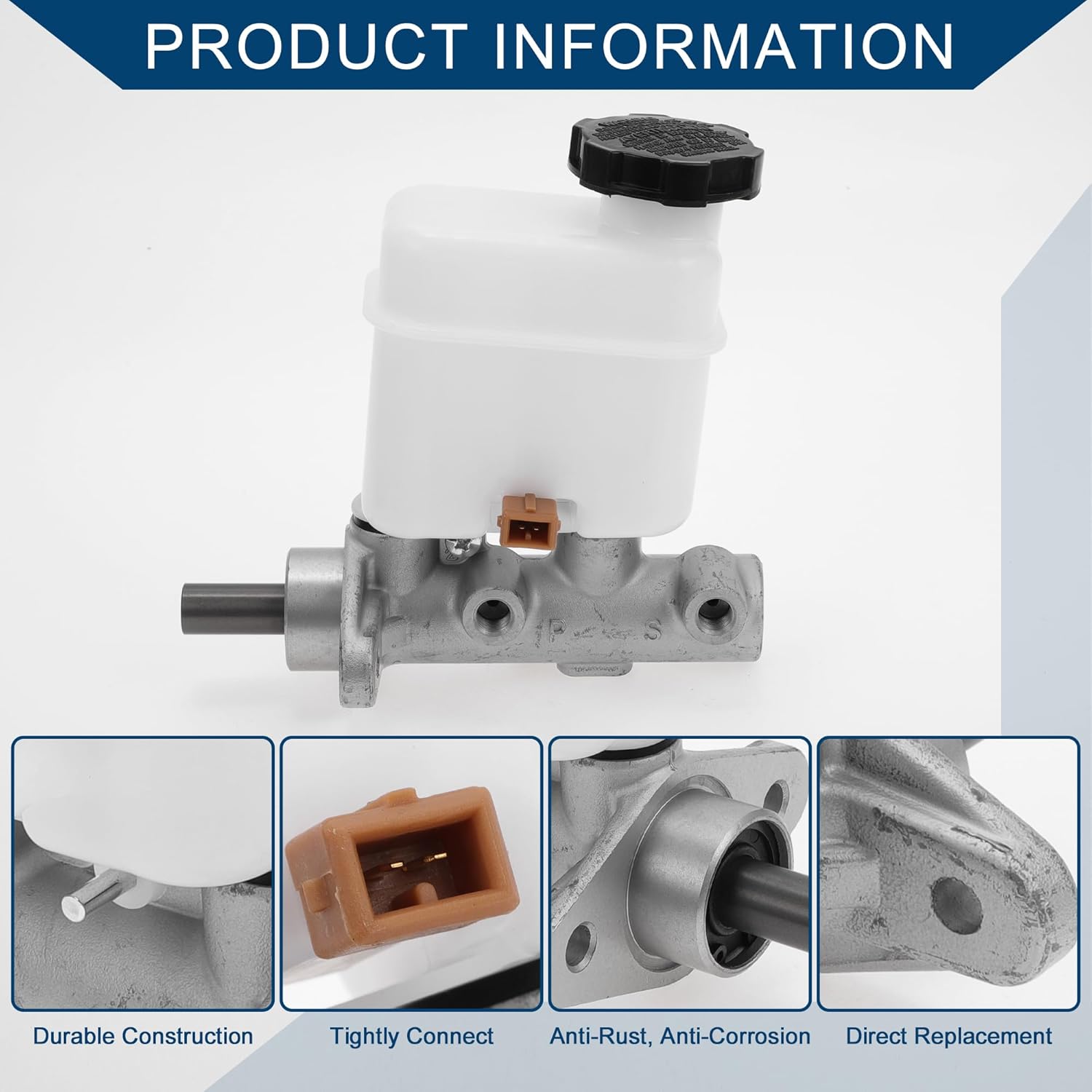 No.585102B300/M630672 Brake Master Cylinder with Reservoir for Hyundai Santa Fe 2006-2009 Hydraulic Master Cylinder Aluminum Alloy Plastic 1 Pc