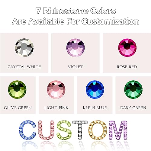 Miniatura 10 de Pinzas de pelo personalizadas para mujeres y niñas, pinzas de letras de diamantes de imitación, pinzas de pelo para novia, regalos personalizados