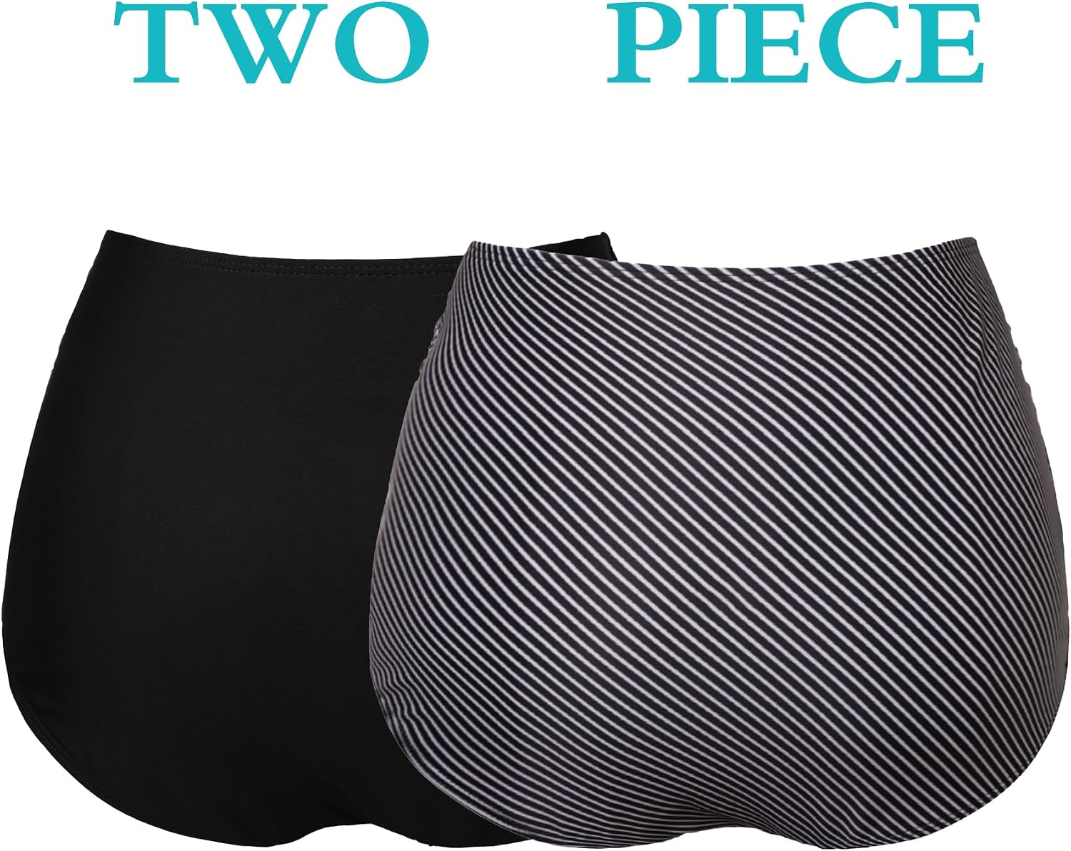 COCOPEAR Women's High Waisted Full Coverage Bikini Bottom Ruched Bathing Suit Bottoms for Women Tummy Control Swim Bottoms