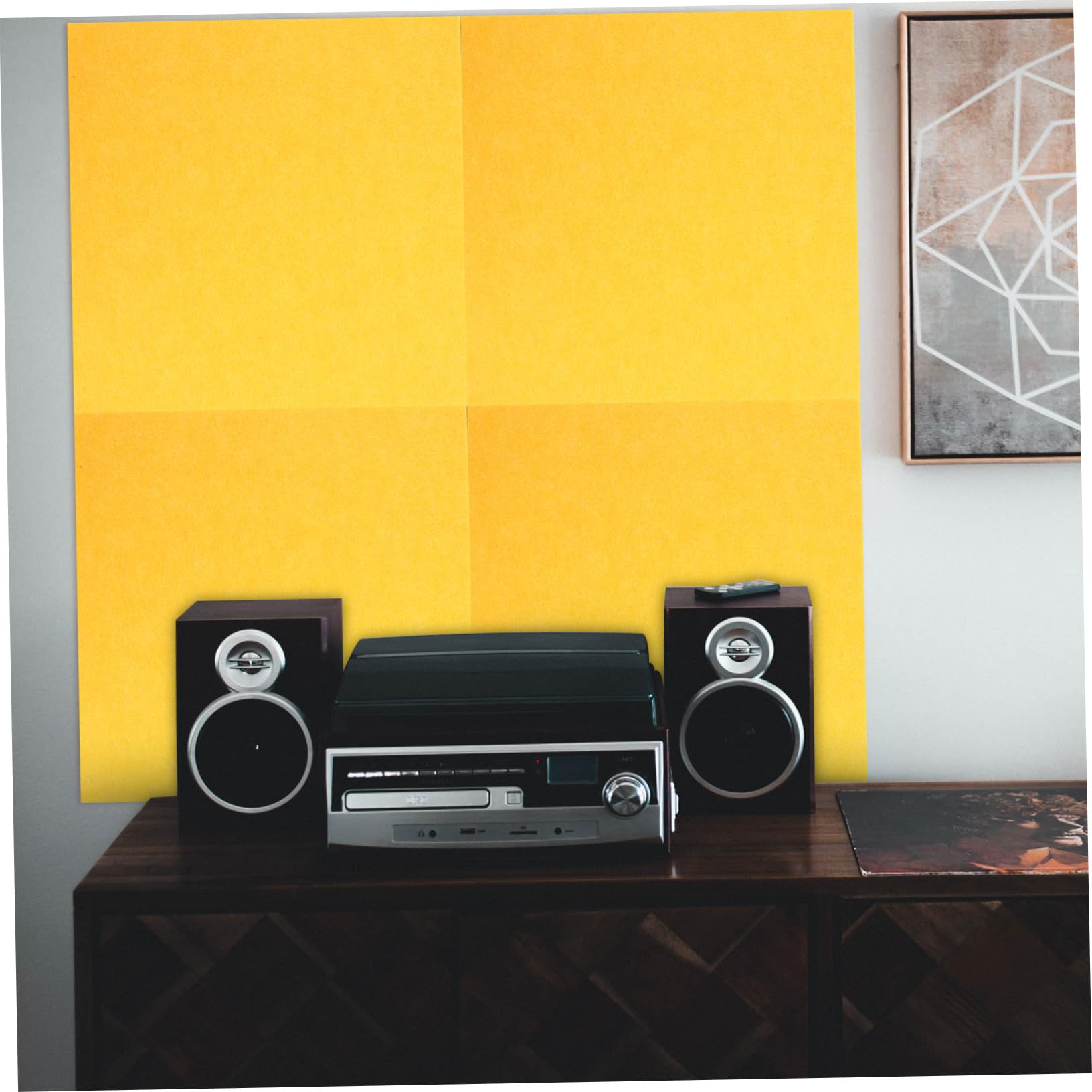 5 Pezzi Pannelli Fonoassorbenti in Feltro Autoadesivi per Isolamento Acustico, Assorbimento Rumore per Sala Musica Ktv e Ufficio, Pannelli Decorativi per Pareti